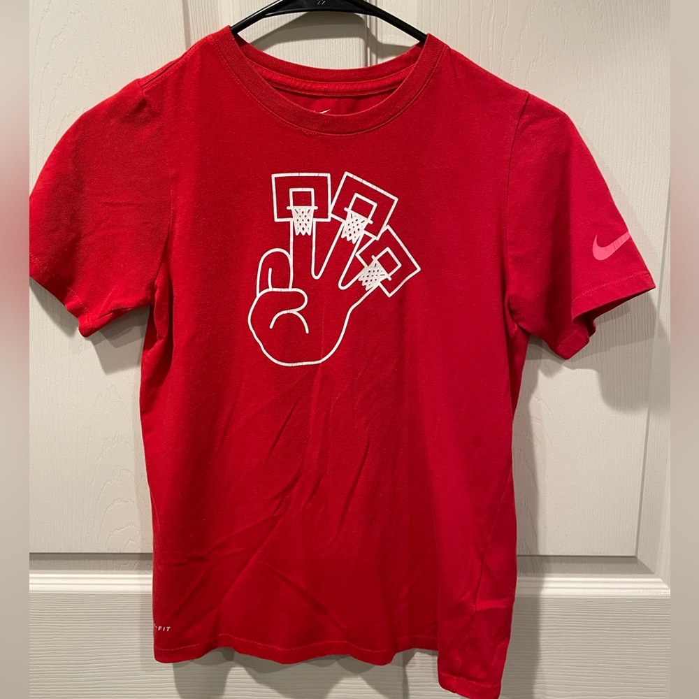 Nike basketball three pointer basket shirt logo YM